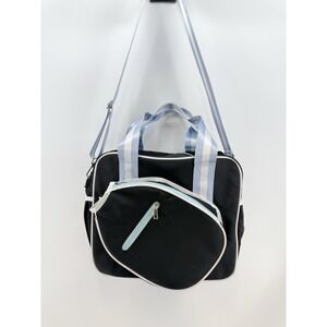 Queen of the Court 15" Blue/White/Black Neoprene Pickleball Duffel Travel Bag